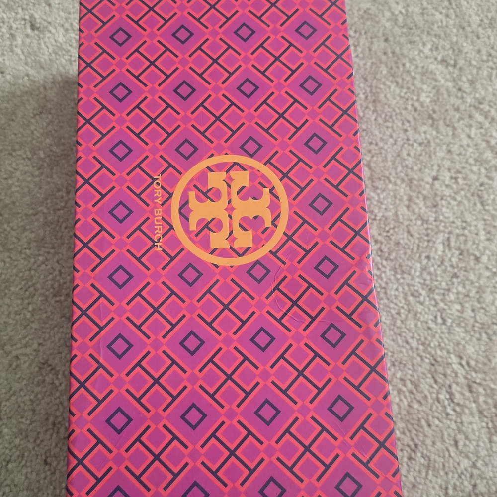 Tory Burch Black Flats with Silver Logo - Picture 7 of 7